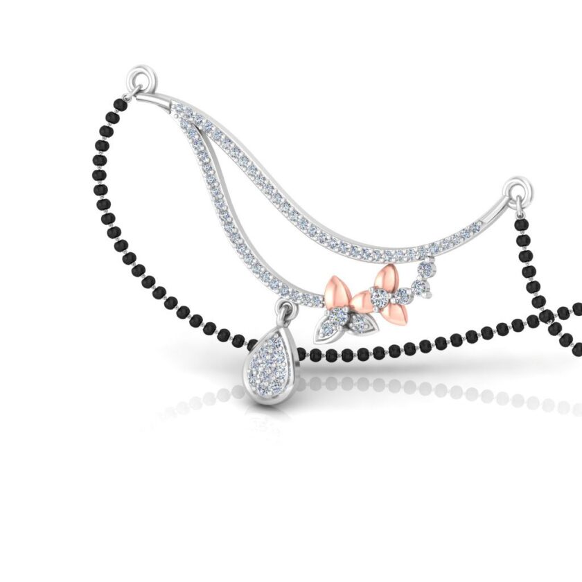 Dual Flow Diamond Mangalsutra Pendant