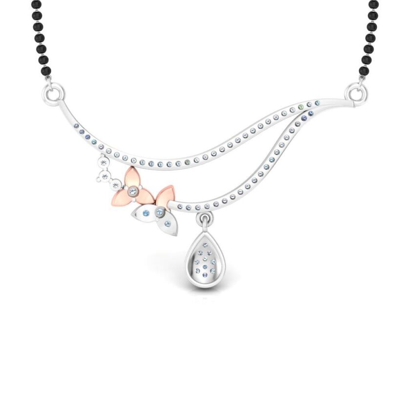 Dual Flow Diamond Mangalsutra Pendant - Image 3