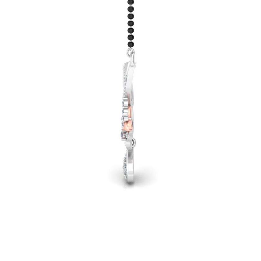 Dual Flow Diamond Mangalsutra Pendant - Image 4