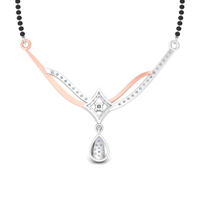 Elegant Square Diamond Tanmania Pendant - Image 3