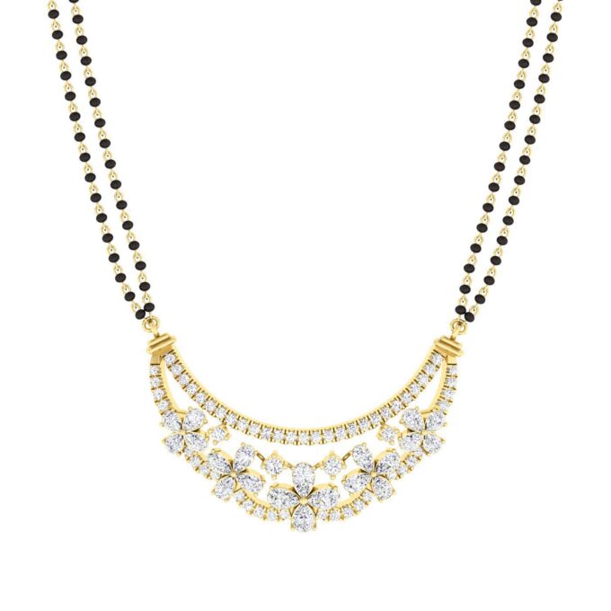 Floral Radiance Diamond Tanmania Pendant