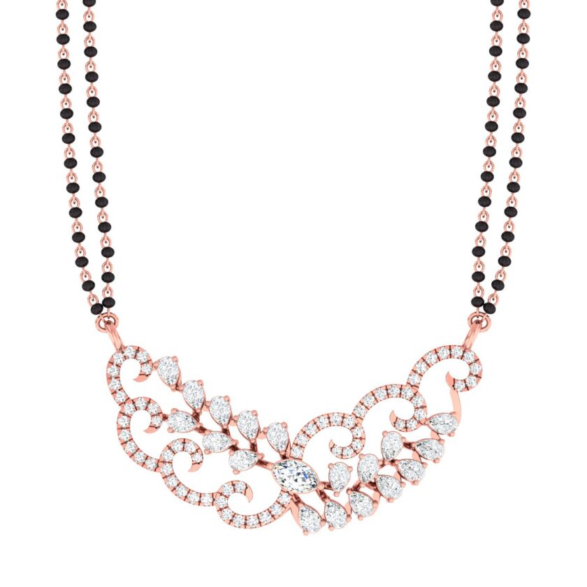 Indo-Western Marquise Diamond Tanmania Pendant