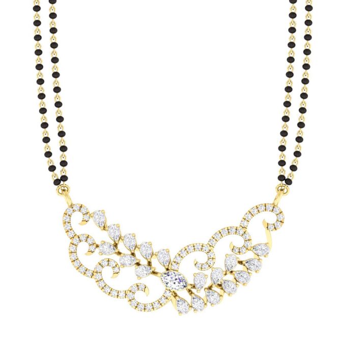 Indo-Western Marquise Diamond Tanmania Pendant