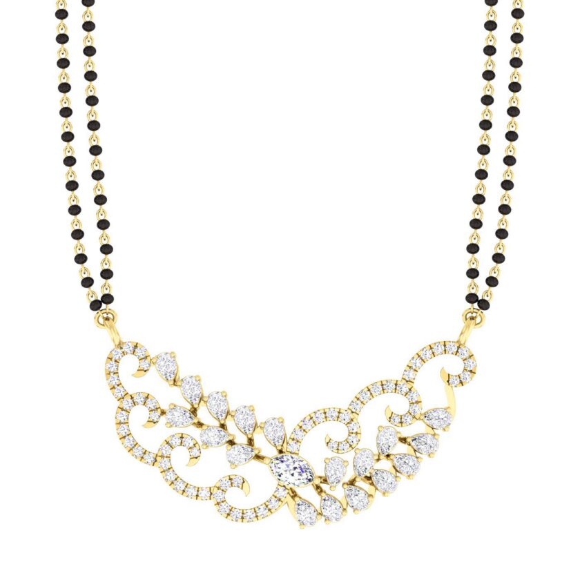Indo-Western Marquise Diamond Tanmania Pendant - Image 2