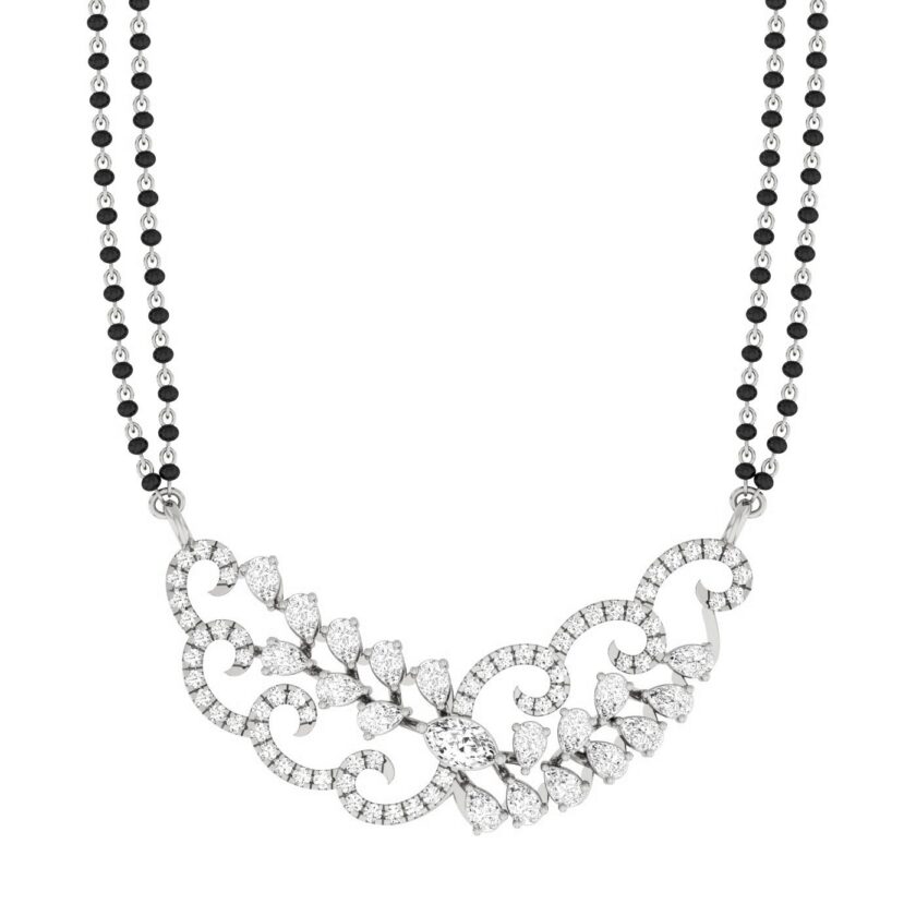 Indo-Western Marquise Diamond Tanmania Pendant - Image 3