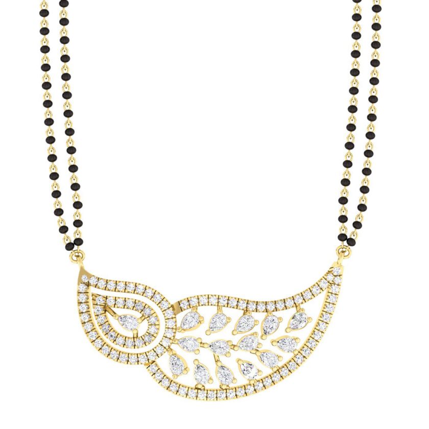 Elegant Drop Diamond Ensemble Tanmania Pendant - Image 2