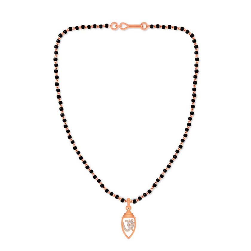 Divine Aum Diamond Mangalsutra Pendant - Image 2
