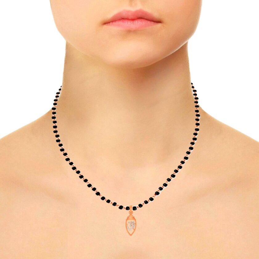Divine Aum Diamond Mangalsutra Pendant - Image 3