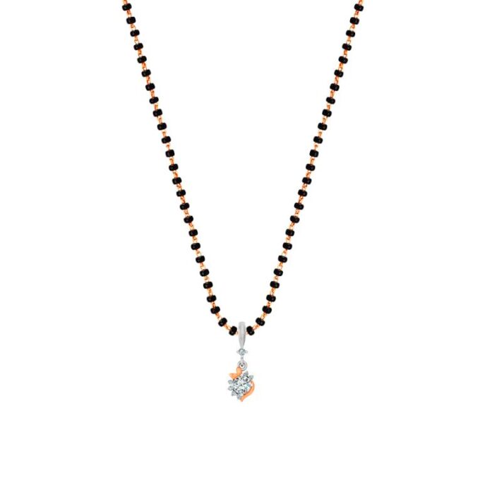 Radiant Solitaire Fusion Mangalsutra pendant