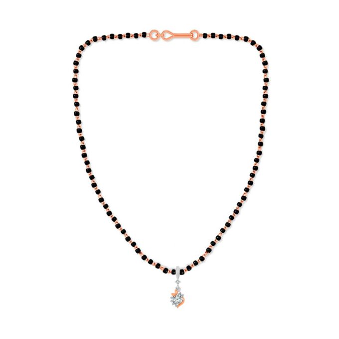 Radiant Solitaire Fusion Mangalsutra pendant