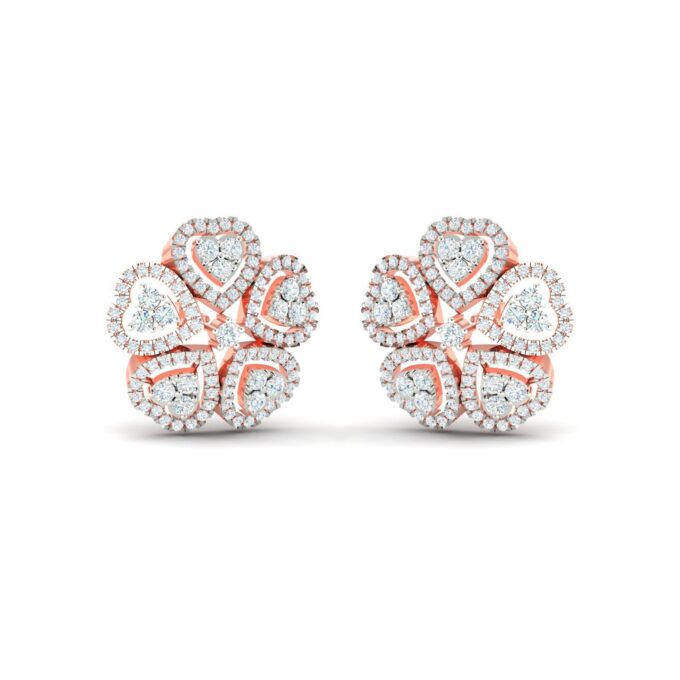 HEART CLUSTER EARRINGS
