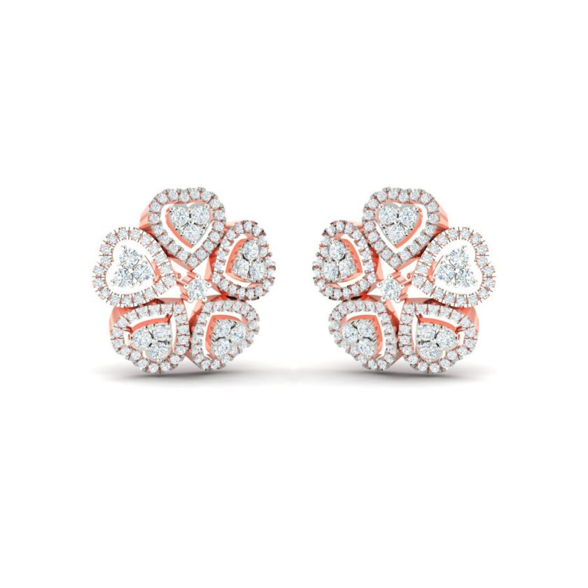 HEART CLUSTER EARRINGS