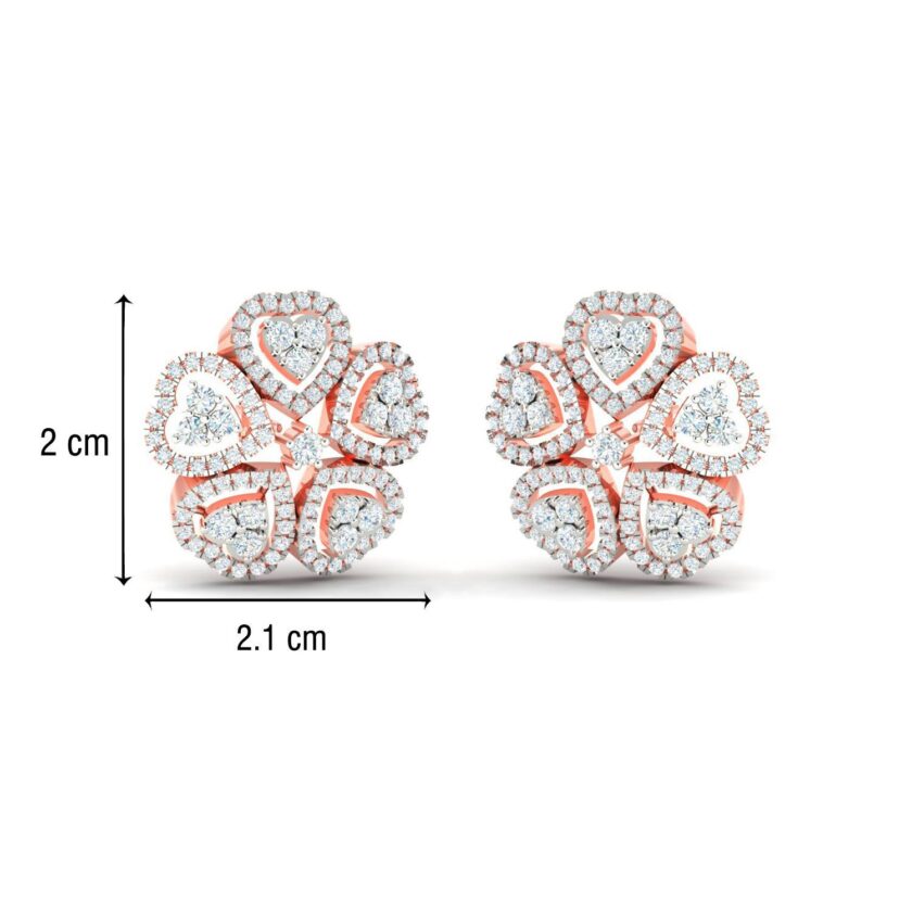 HEART CLUSTER EARRINGS - Image 2