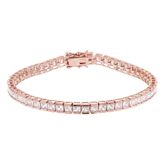 Modern Elegance Princess Cut Tennis Bracelet