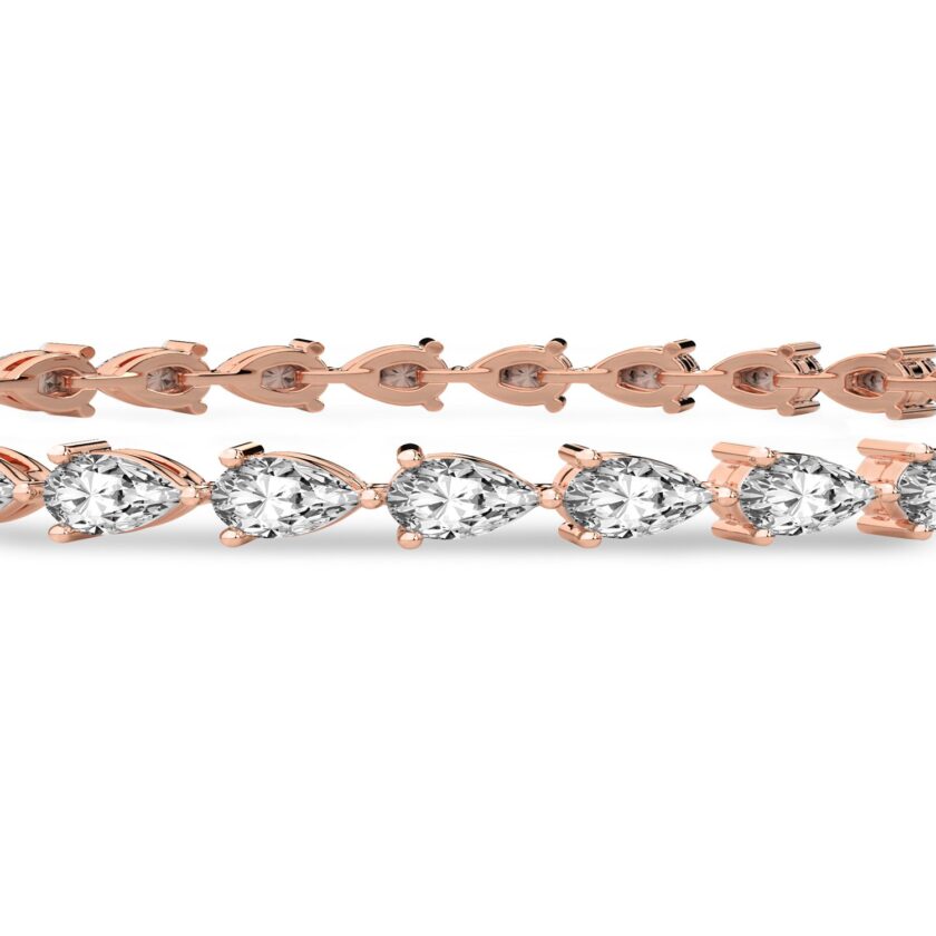 Contemporary Pear Cut Tennis Bracelet - Image 2