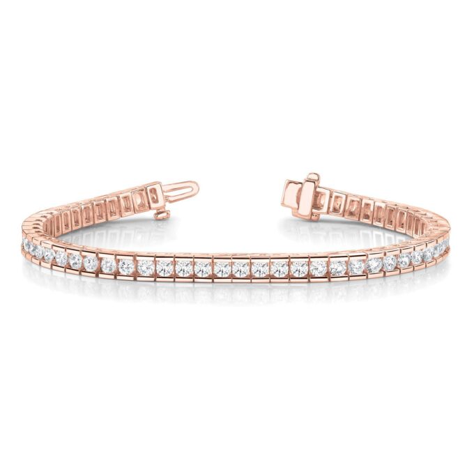 Modern Brilliance Round Diamond Tennis Bracelet