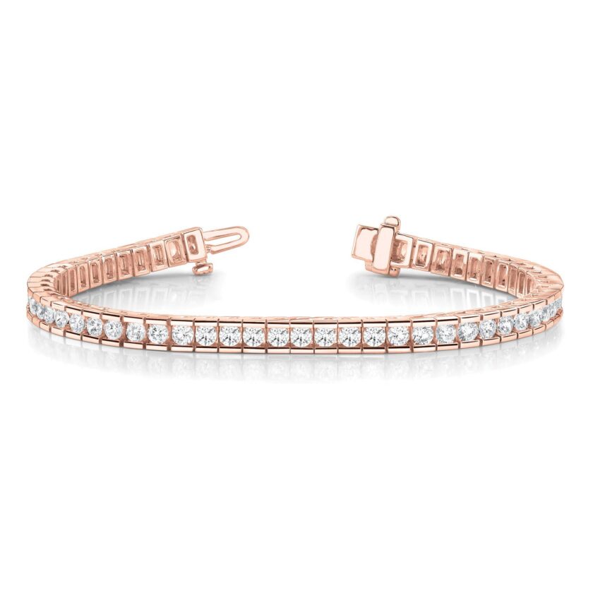 Modern Brilliance Round Diamond Tennis Bracelet