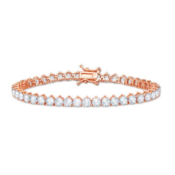 Customizable Round Diamond Tennis Bracelet