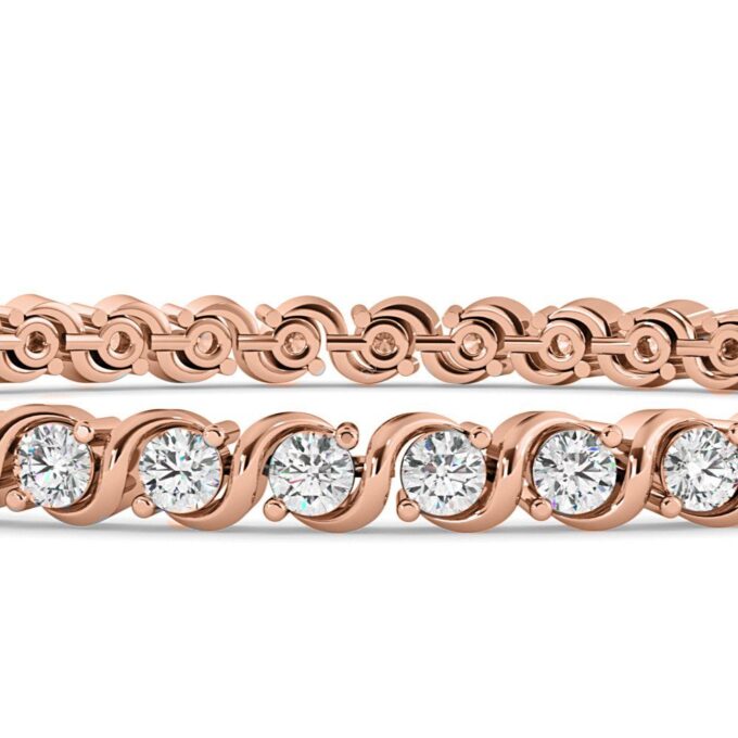 Sculpted Elegance Diamond Bracelet