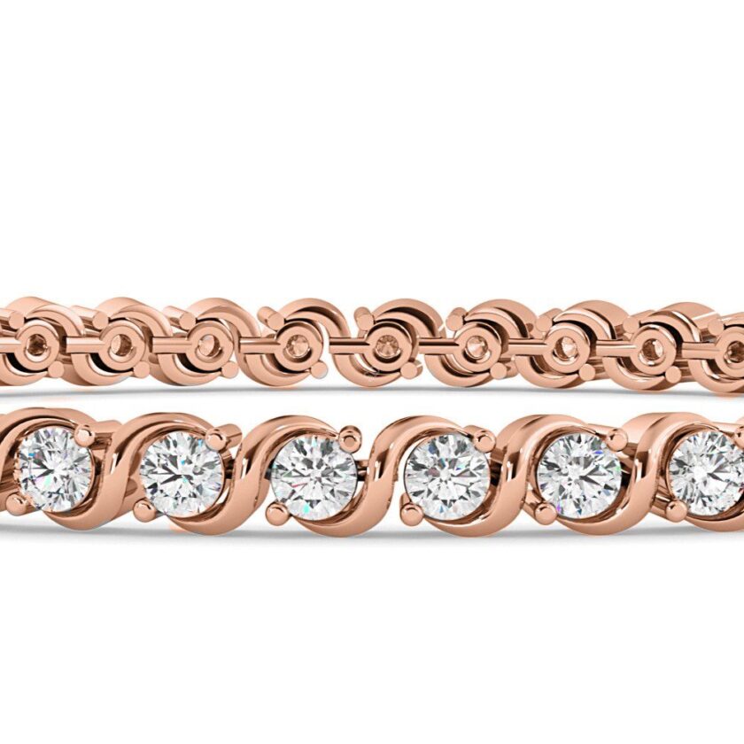 Sculpted Elegance Diamond Bracelet - Image 2