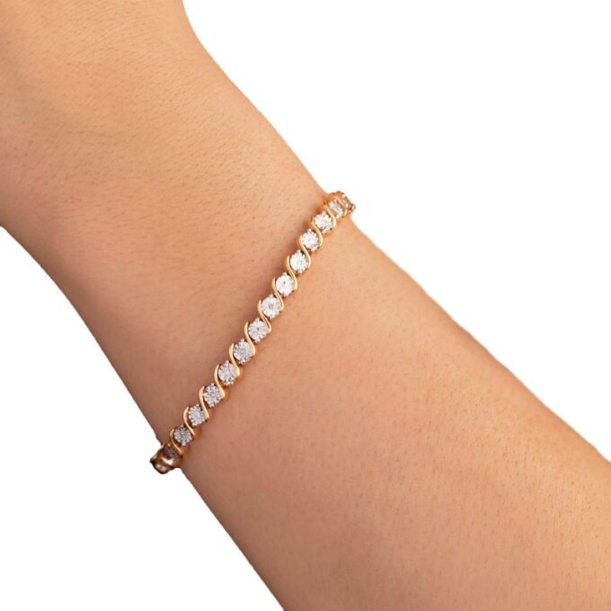 Sculpted Elegance Diamond Bracelet