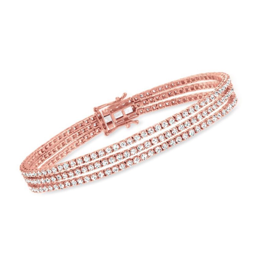 Triple Brilliance Diamond Tennis Bracelet