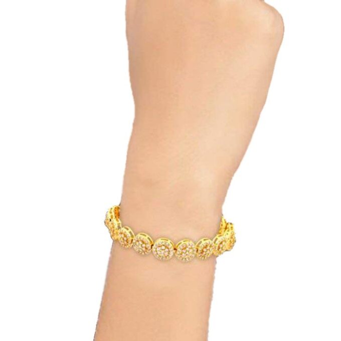 Floral Elegance Diamond Tennis Bracelet