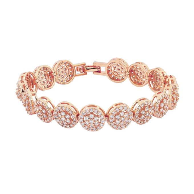 Floral Elegance Diamond Tennis Bracelet