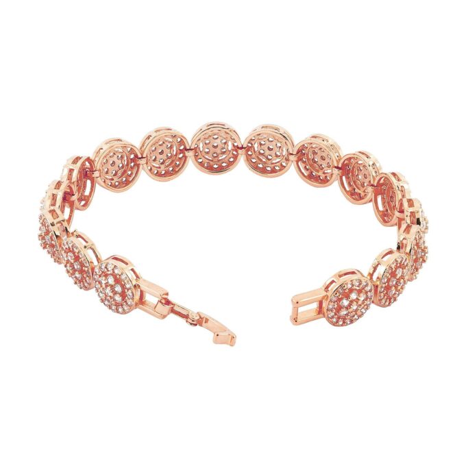 Floral Elegance Diamond Tennis Bracelet