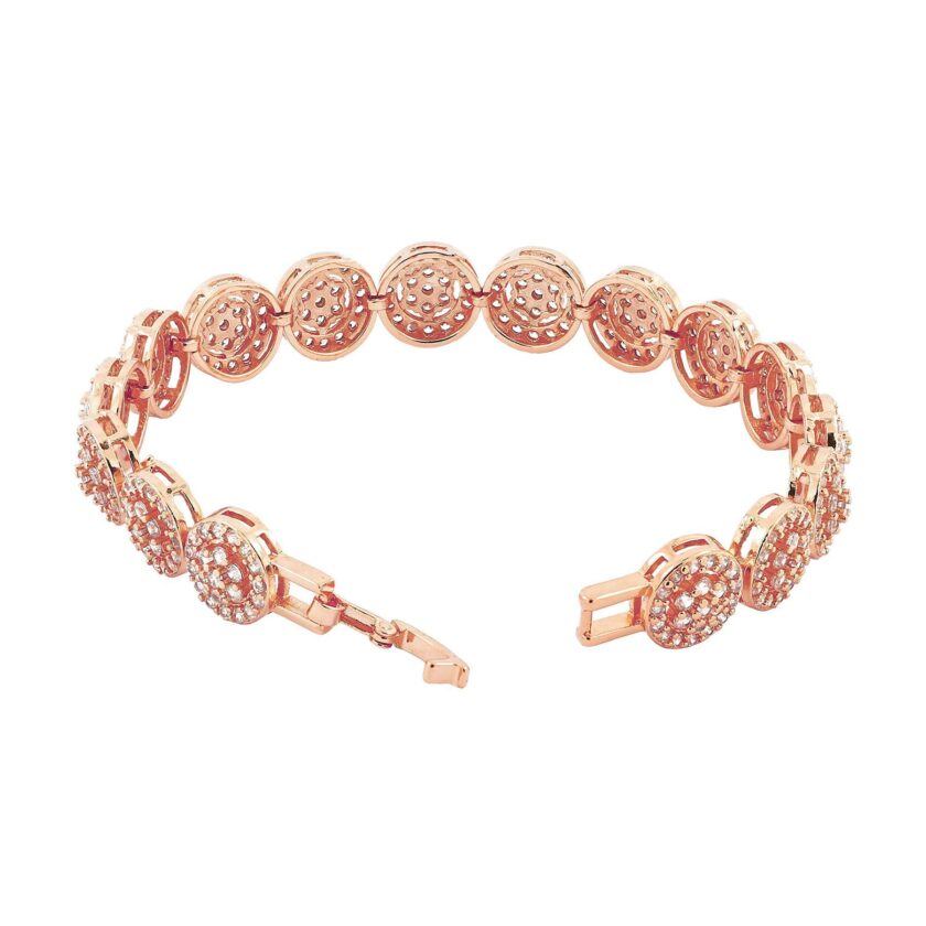 Floral Elegance Diamond Tennis Bracelet - Image 3