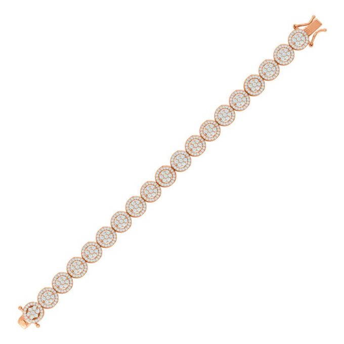 Floral Elegance Diamond Tennis Bracelet