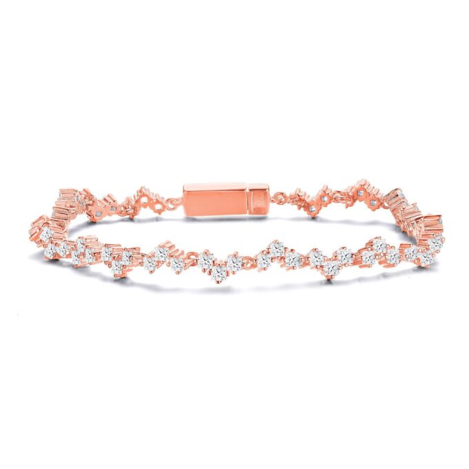 Zigzag Brilliance Diamond Tennis Bracelet