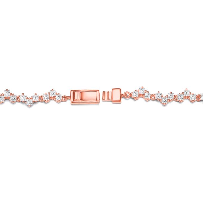 Zigzag Brilliance Diamond Tennis Bracelet