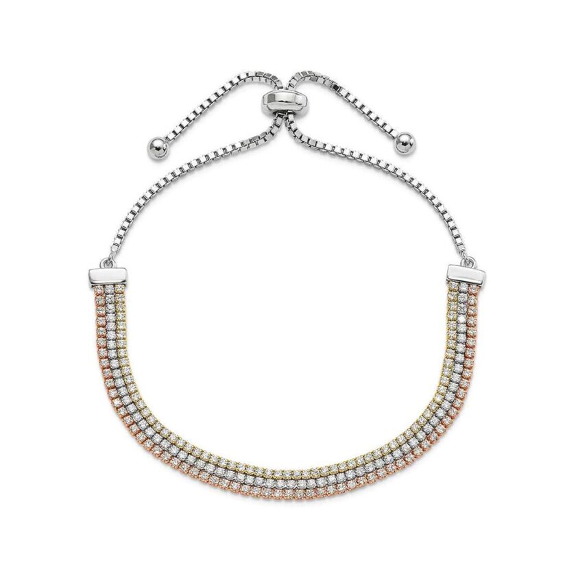 Tricolor Brilliance Bolo Bracelet - Image 2
