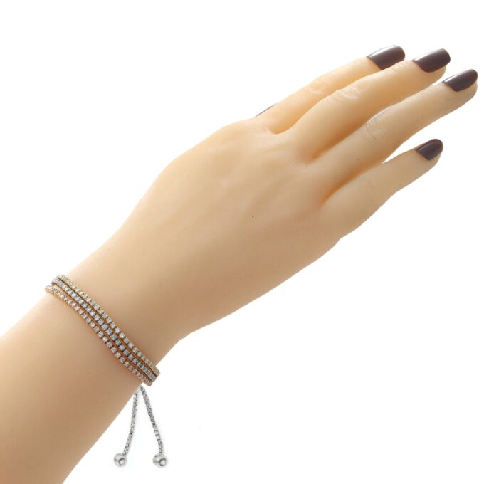 Tricolor Brilliance Bolo Bracelet