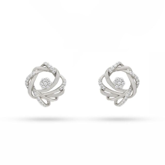 Harmony Solitaire Fusion Diamond Ear Tops