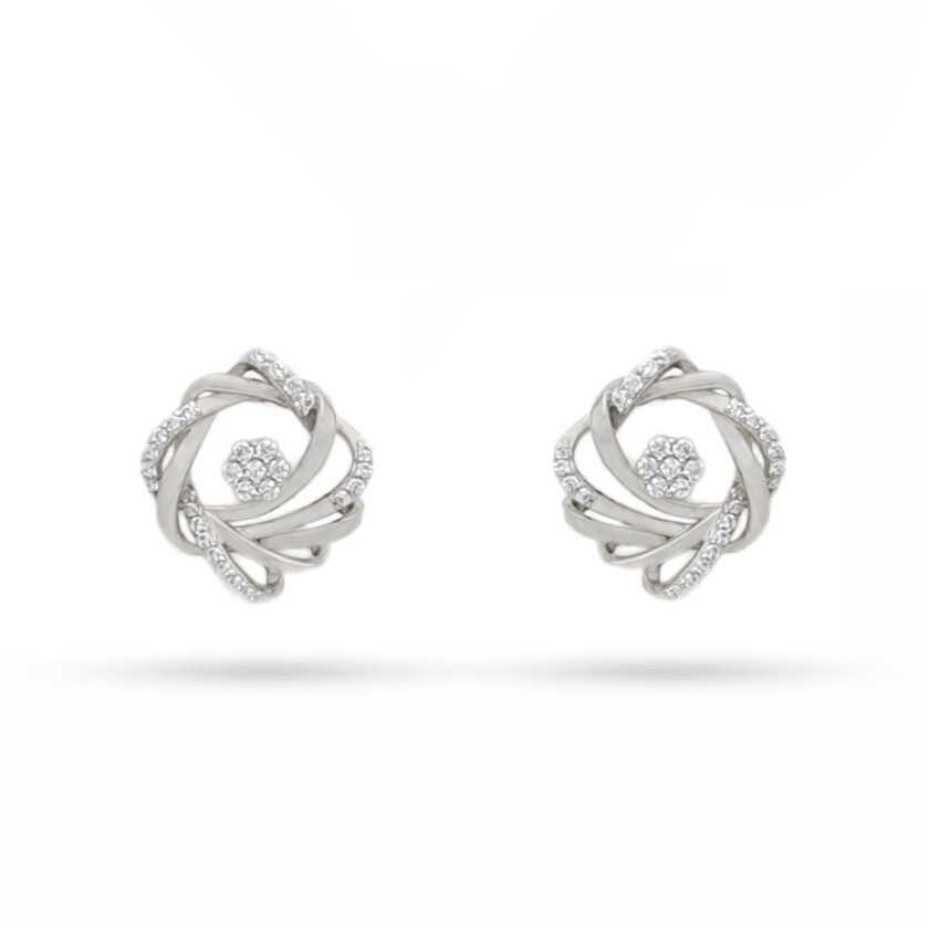 Harmony Solitaire Fusion Diamond Ear Tops - Image 3