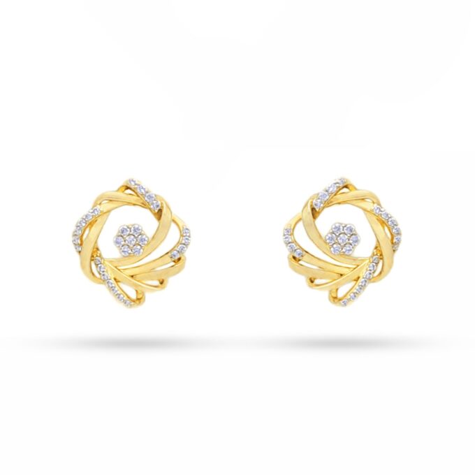 Harmony Solitaire Fusion Diamond Ear Tops