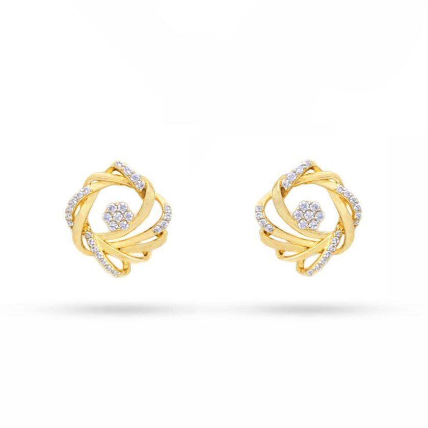 Harmony Solitaire Fusion Diamond Ear Tops - Image 2