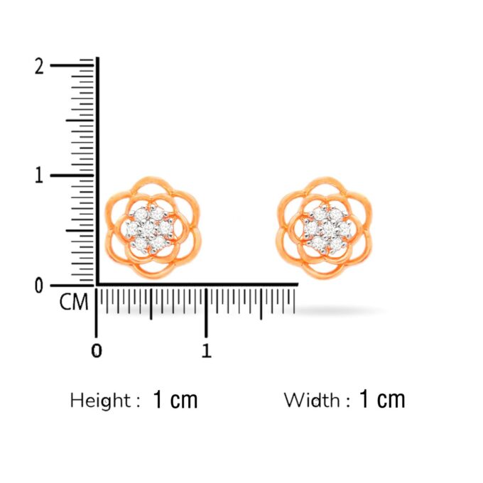 FILIGREE FLOWER DIAMOND EARRINGS