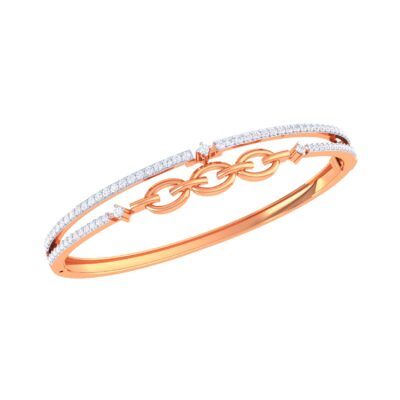 Duo Elegance Stiff Diamond Bracelet