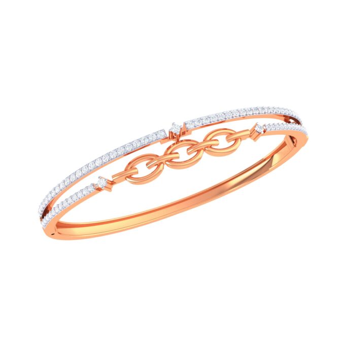 Duo Elegance Stiff Diamond Bracelet