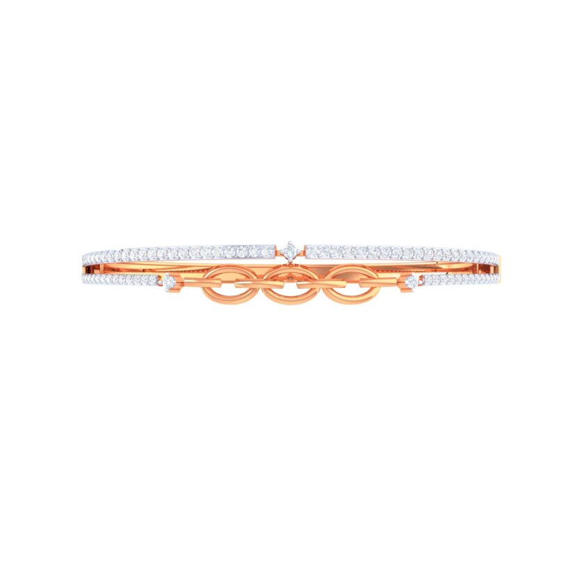 Duo Elegance Stiff Diamond Bracelet - Image 2