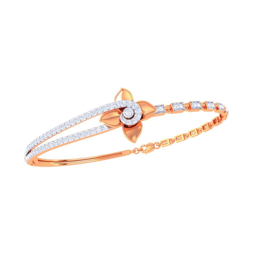 Floral Harmony Diamond Bracelet