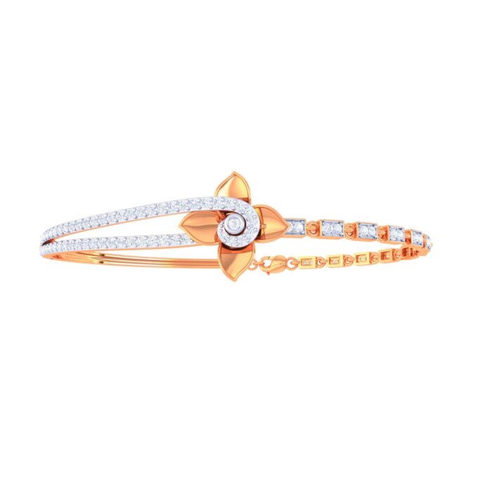 Floral Harmony Diamond Bracelet