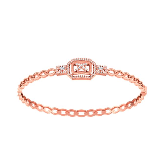 Hexagonal Elegance Diamond Bracelet