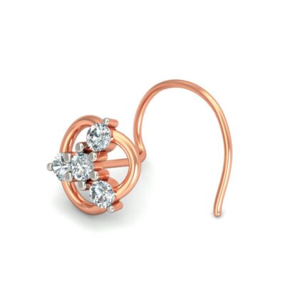 4 Diamonds Delicate Wire Nosepin