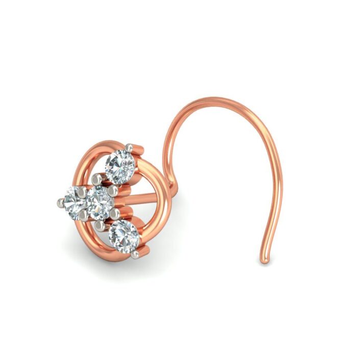 4 Diamonds Delicate Wire Nosepin