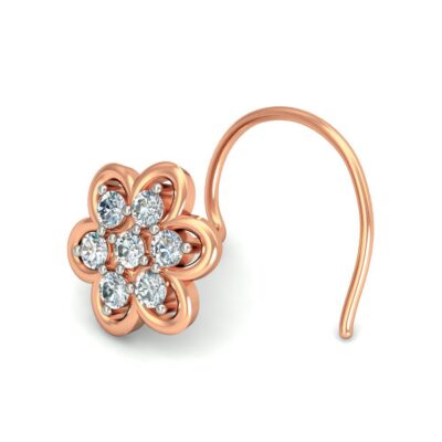 Flower Shaped Diamond Nosepin