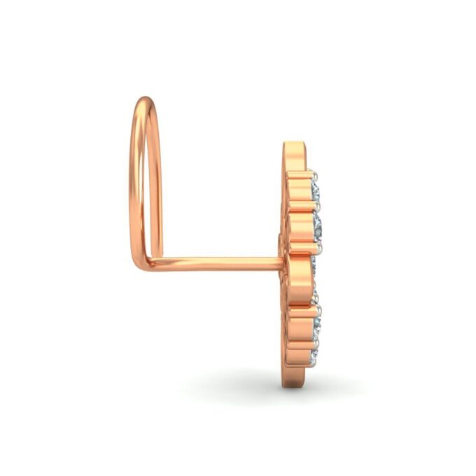 Marquise Shaped Gold Petal Diamond Nosepin